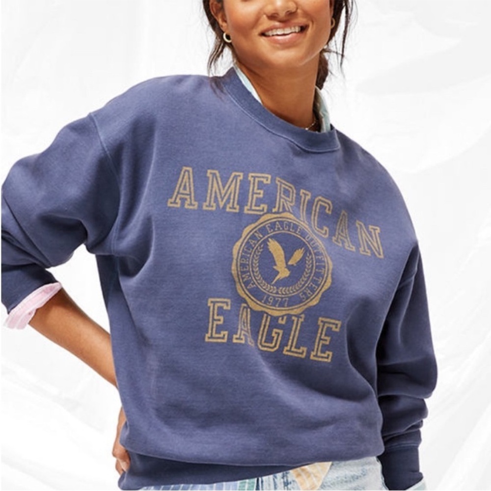 Y2K American Eagle Outfitters Graphic Crewneck Pullover Sweatshirt Size Small